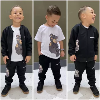 Conjunto Infantil Masculino Casaco e Calça Roupa de Meninos e Crianças