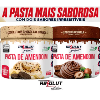 Kit 02x Pasta De Amendoim Gourmet Com Whey Protein 650g - Absolut Nutrition