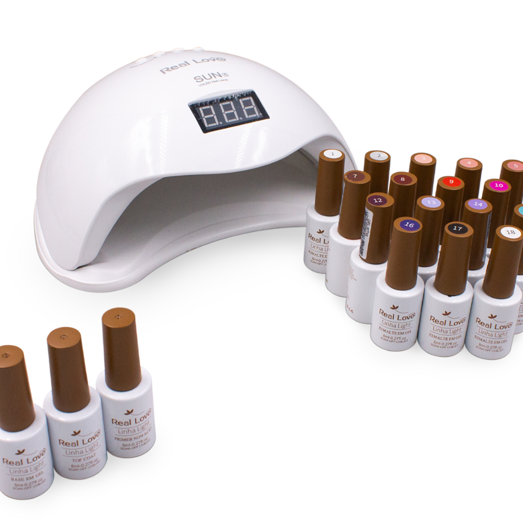 Kit De Esmalte Em Gel 18 Unidades Cores Sortidas + Preparadores ...