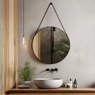 Espelho Redondo Adnet Decorativo 60cm Com Suporte - Mazzal