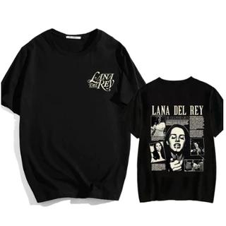 Camiseta algodão frente/costa Lana del rey.