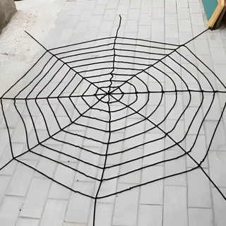 Teia de Aranha Preta Decorativa 2,5M para o Halloween