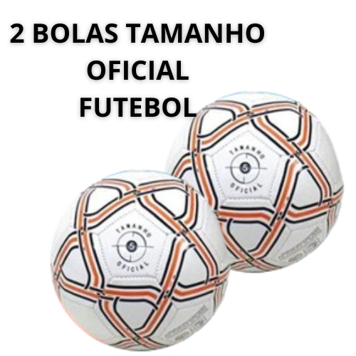 02 Bolas de Futebol Tamanho Oficial: ótimo acabamento com costura reforçada