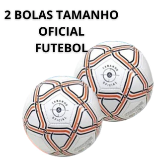 02 Bolas de Futebol Tamanho Oficial: ótimo acabamento com costura reforçada