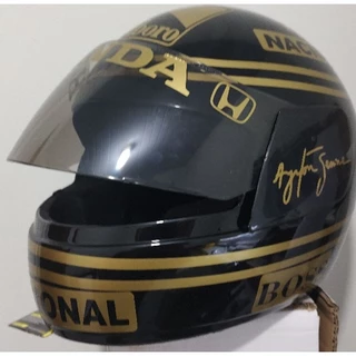 Capacete four senna DOURADO viseira fumê