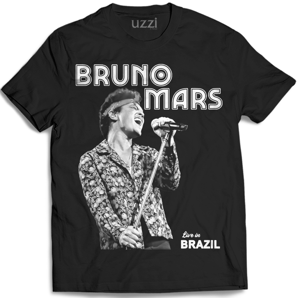 Camiseta Bruno Mars Turnê Brasil 2024 Camisa Bruno Mars PB