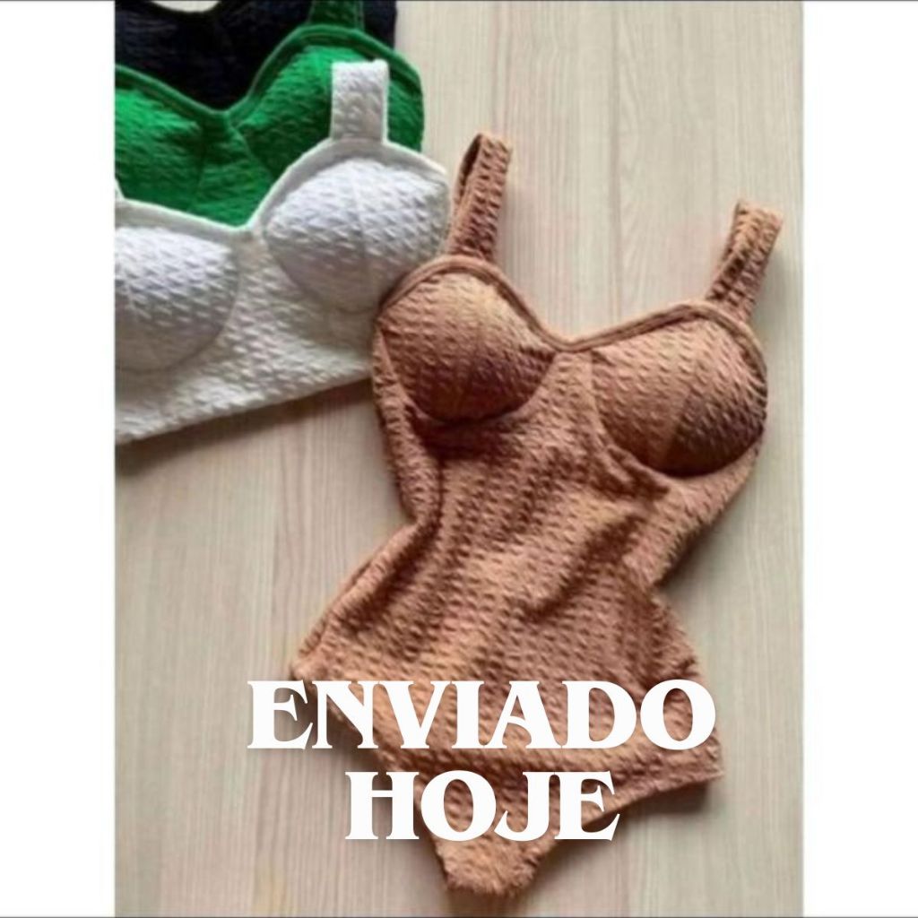 ALÇA BUBLEE COOm BOJO Body feminina de malha buble alça larga com bojo pra verao moda 2024