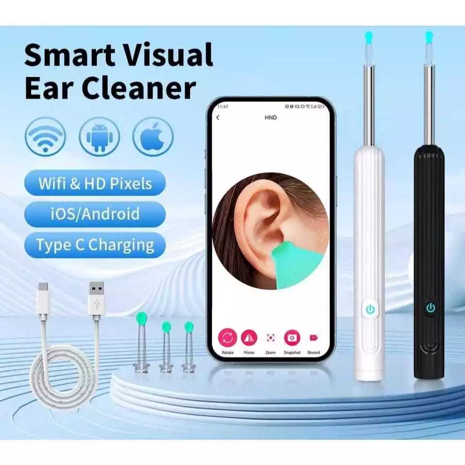 Otoscopio Wifi, Endoscópio Ouvido, Orelha, limpeza, Cera Envio em 24hrs auricular celular Android iPhone câmera hd
