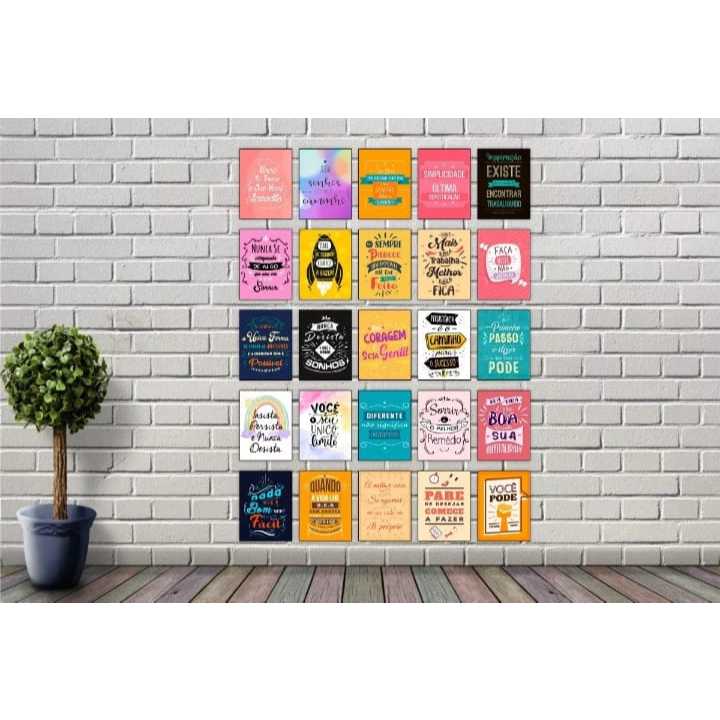 Kit 10 Quadros Decorativos Frases Motivacionais | Shopee Brasil