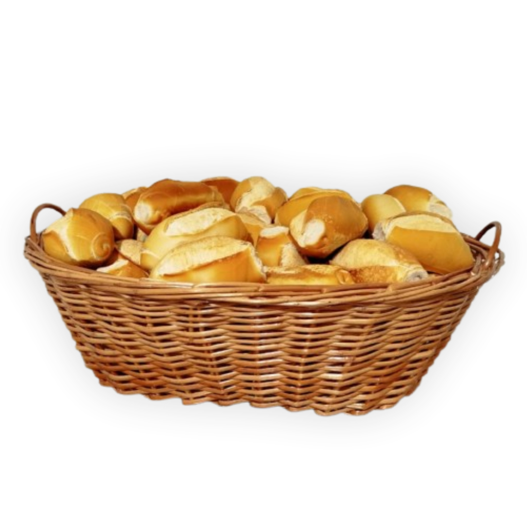 Cesto de Pão Engomadeira Pequena de Vime Cesta de Padaria Ex