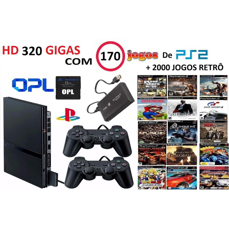 PS2 - 2 controles memory card e varios Jogos | Shopee Brasil