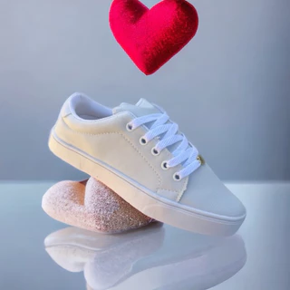 Tênis Feminino Casual Moderno Branco Confortável e Leve Envio Imediato Promoção e Desconto