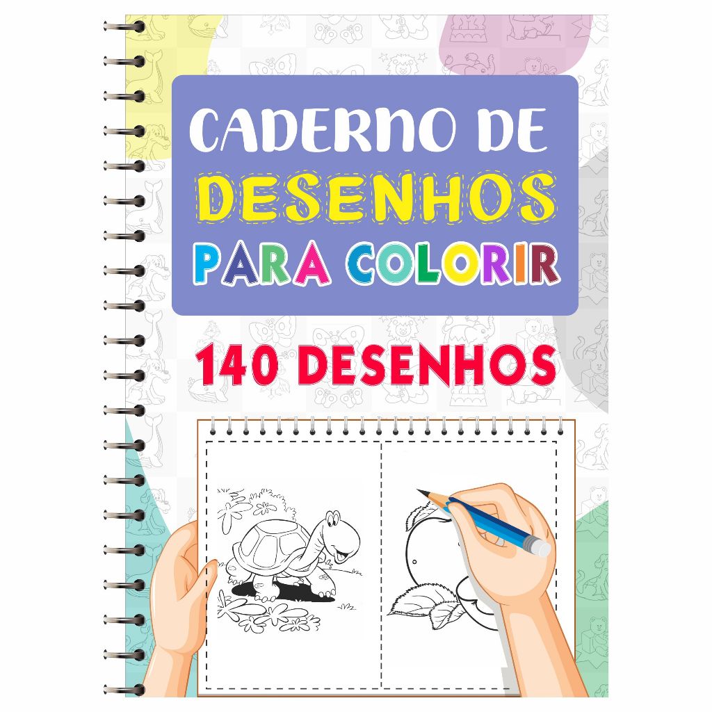 Caderno De Colorir Com 140 desenhos para pintar e colorir menino ou ...
