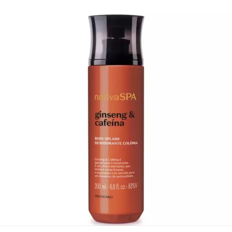 Body Splash Desodorante Col Nia Nativa Spa Ginseng E Cafe Na Ml Shopee Brasil