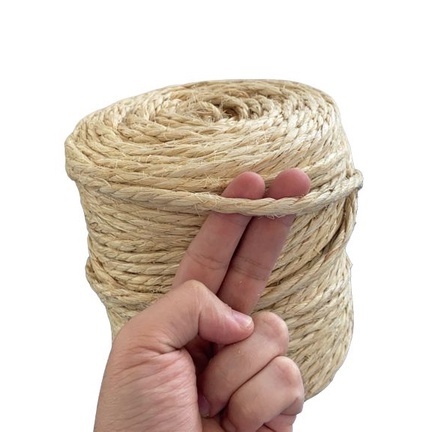 67 Metros Corda Fio Sisal 6mm Artesanato Geral Arranhador Gato Corda Naval 1Kg ou Bastão Cola