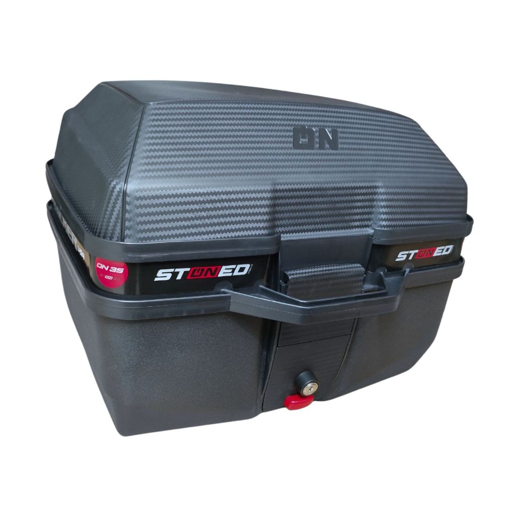 Baú 35 Litros Stoned Tracker Bauleto Moto Com Base Universal