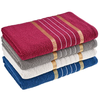Kit 4 Toalhas de Banho Premiun Grande 70 x 140 cm 100% Algodão Alta Absorção Laune Haus