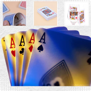 KIT Baralho Plástico Prova De água Profissional Lavável 108 Cartas Poker Truco Canastra