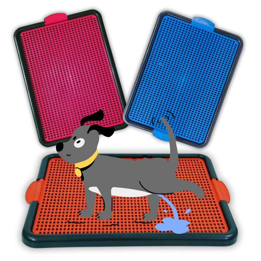 Sanitário Plástico Higiênico para Cães + 3 Refis Internos - 50x45cm - Banheiro Pet Canino