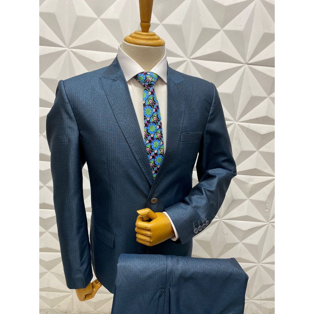 Terno Slim Casemira Brilhante Elegante - 2 Botões Conjunto, social