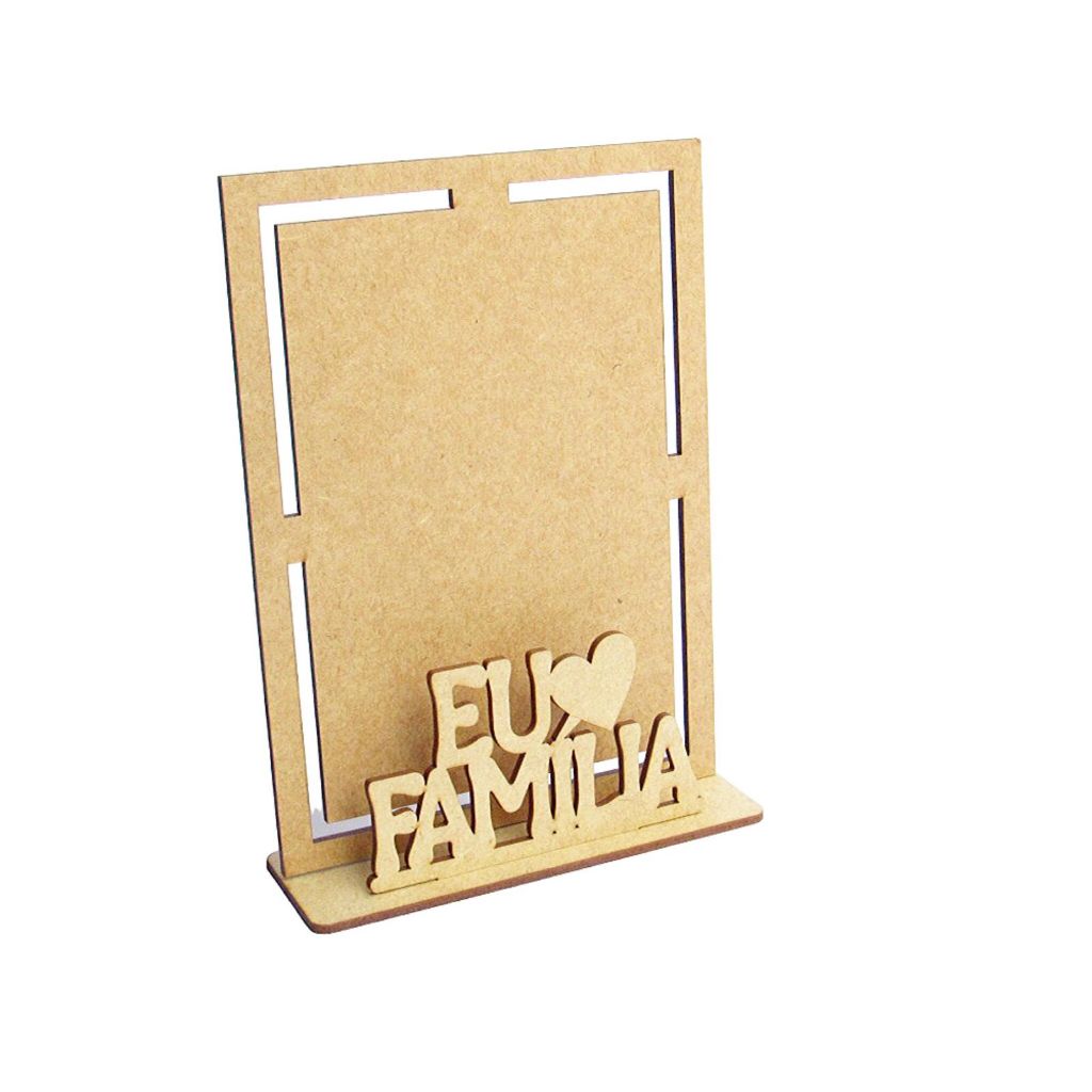 Porta Retrato Eu Amo Minha Família MDF Cru Lembrancinhas | Shopee Brasil