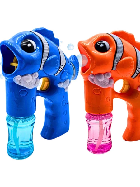 Lança bolhas de sabão nemo peixinho com 2 refills e luz brinquedo infantil  - motor a pilha