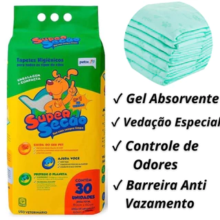 Tapete Super Secão Higiênico Petix - 30 unidades