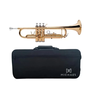 Trompete Michael Wtrm30 3 Válvulas Laqueado Com Capa Cor Dourado