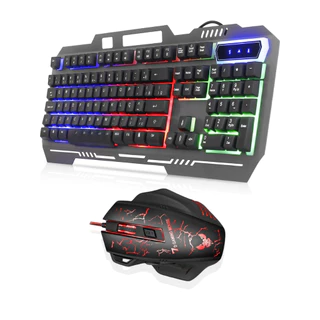 Kit Teclado Mouse X7 Luminado Gamer Semi Mecânico Led Abnt