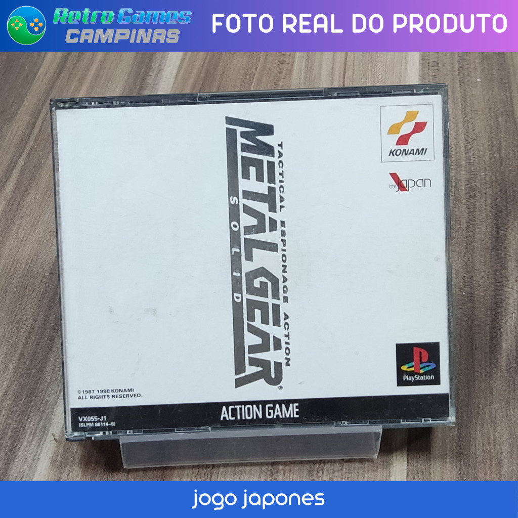 Carte Mémoire Metal Gear Solid PS1 - PlayStation 1 - Couleur Argent Métallique - Bon état