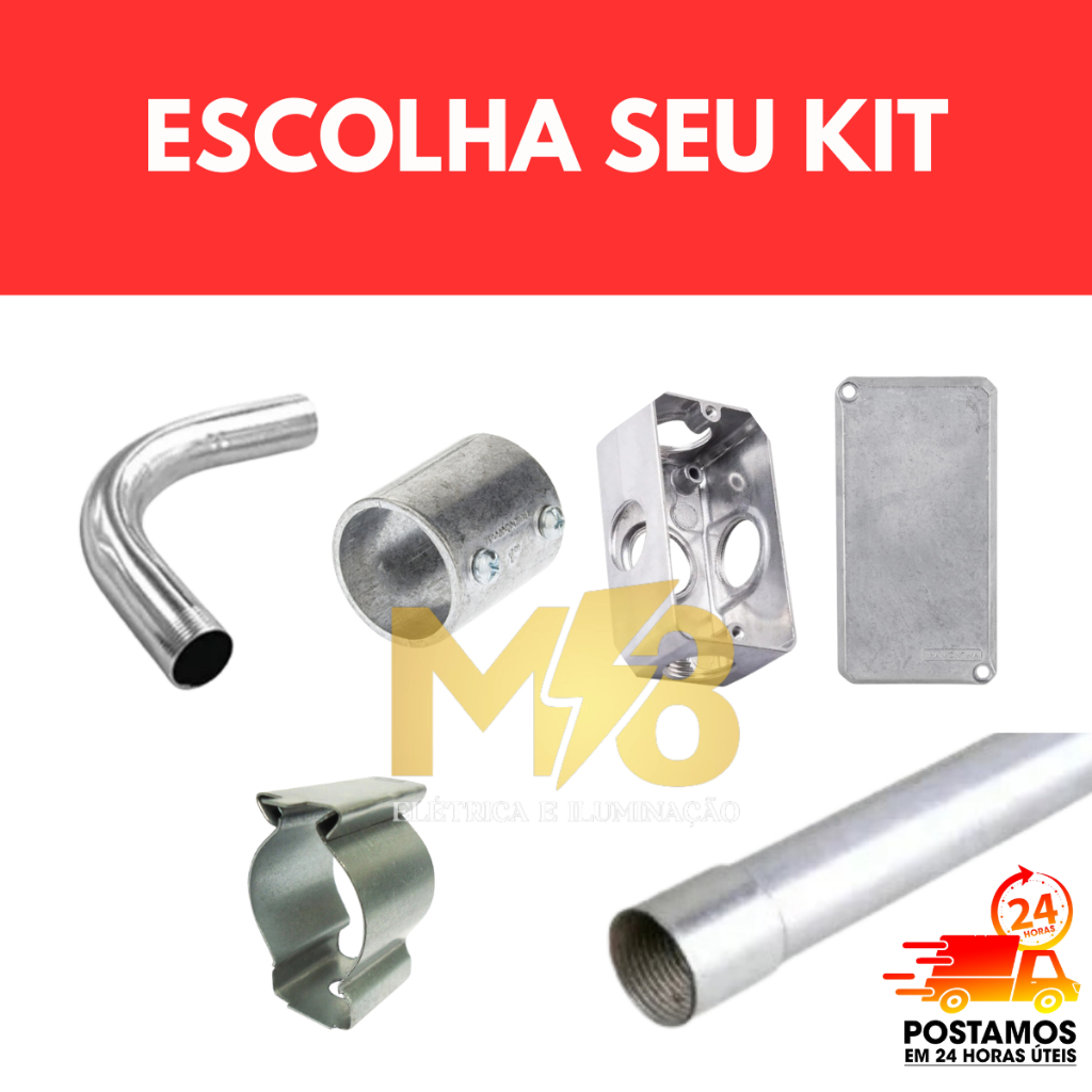 BARRA ELETRODUTO GALVANIZADO 1 POLEGADA CONDULETE ALUMINIO , CURVA , LUVA, ABRAÇADEIRA, 1 POLEGADA.