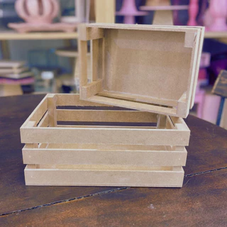 Caixote Mdf Crú para Decoração - 1 Unidade