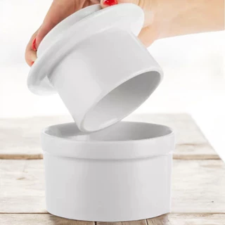Manteigueira Francesa Porcelana Branca 2° Linha Capacidade 150 Gramas Oferta