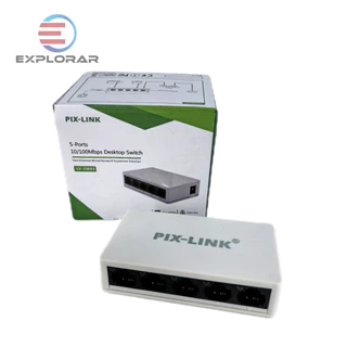 Hub Switch De Rede Internet Rj45 5 Portas 10/100mbps Com Fonte Bivolt