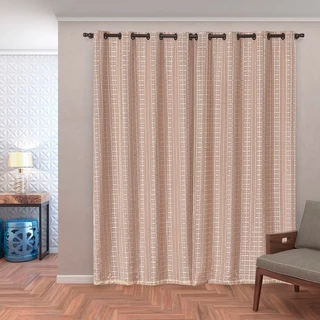 Cortina Blecaute Blackout Pvc Com Tecido Voil Xadrez Para Porta e Janela
