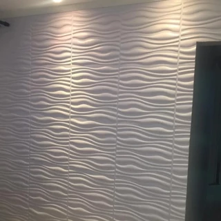 Kit 10 Placas PVC 3D Revestimento de Parede Decorativa 50x50cm