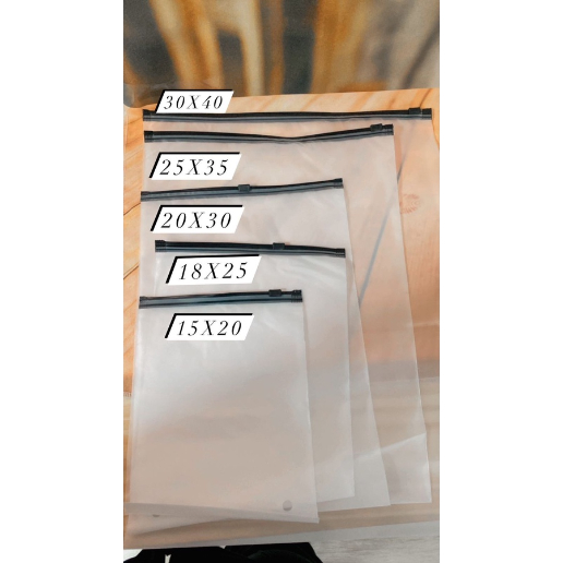 Saco Ziper Fosco Para Roupa com 50 Unidades