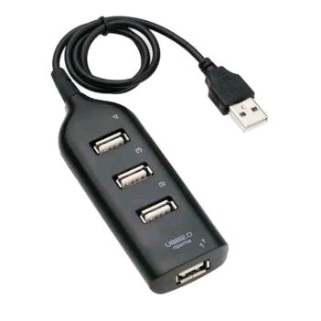 Hub 4 Portas USB Adaptador de Teclado Mouse Pen Drive Compatível com Notebook PC