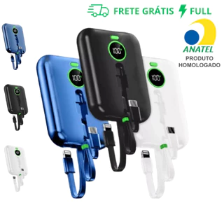 CARREGADOR PORTÁTIL TURBO POWER BANK PEQUENO 10.000 MAH BTE-15 (IOS, TIPO-C, USB-A)