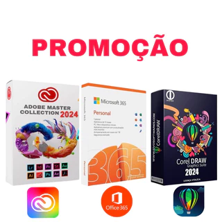 Pacote//OFFICE 365 + Creative—Cloud e Corel—Draw 2024//Definitivo