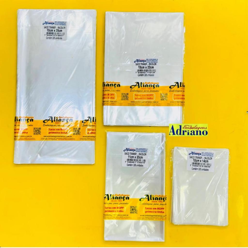 100 Sacos Incolor Liso Transparentes tamanho Pequenos | Shopee Brasil