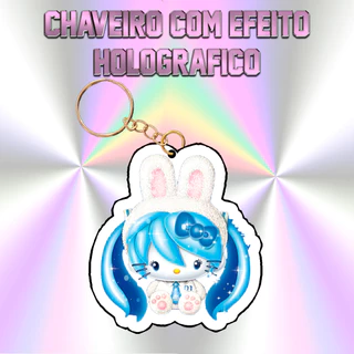 Chaveiro Artesanal - Hello Kitty Hatsune Miku