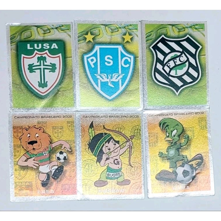 Lote de figurinhas brilhantes do Campeonato Brasileiro 2002 Portuguesa ...
