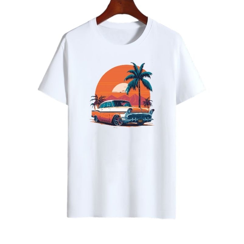 Camiseta masculina Estampa Carros adulto e infantil
