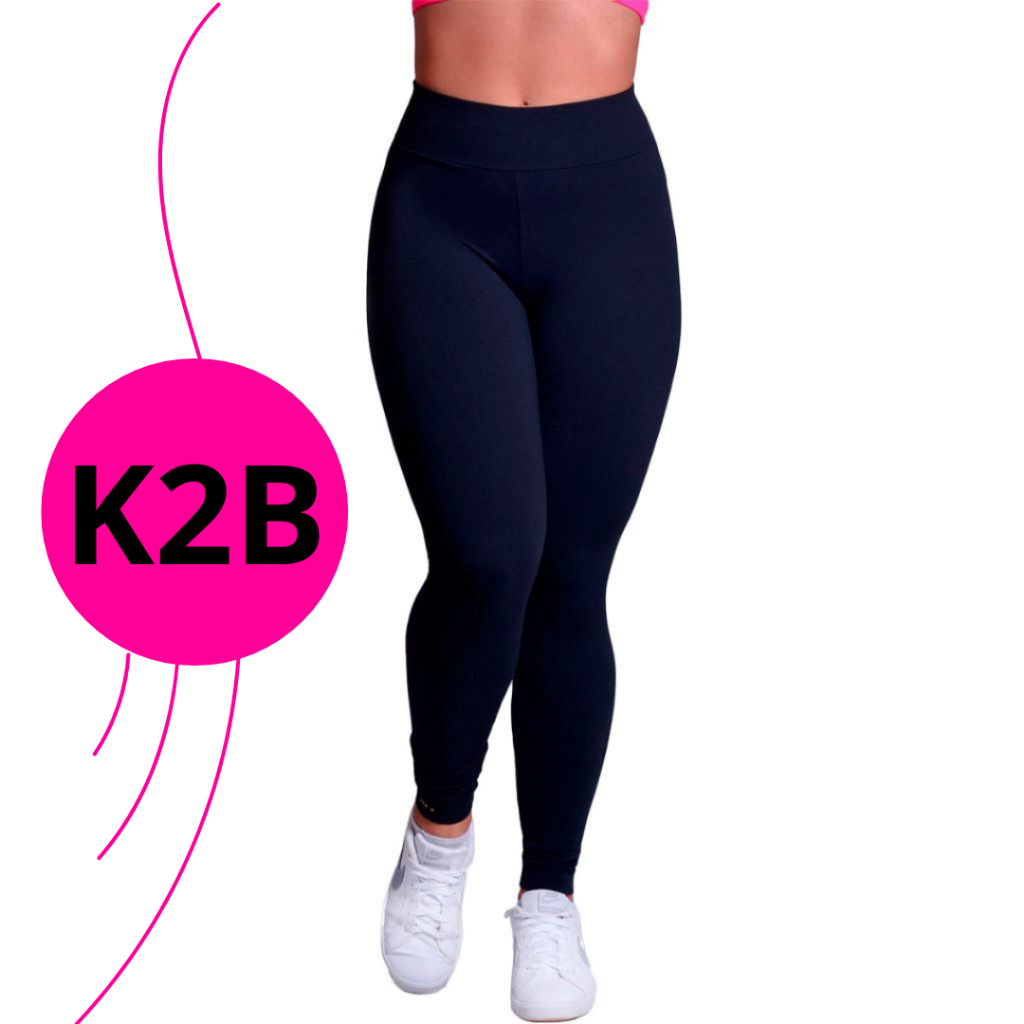 Calça Legging k2b Longa Original Promoção Tecido Grosso Cos Alto Não ...