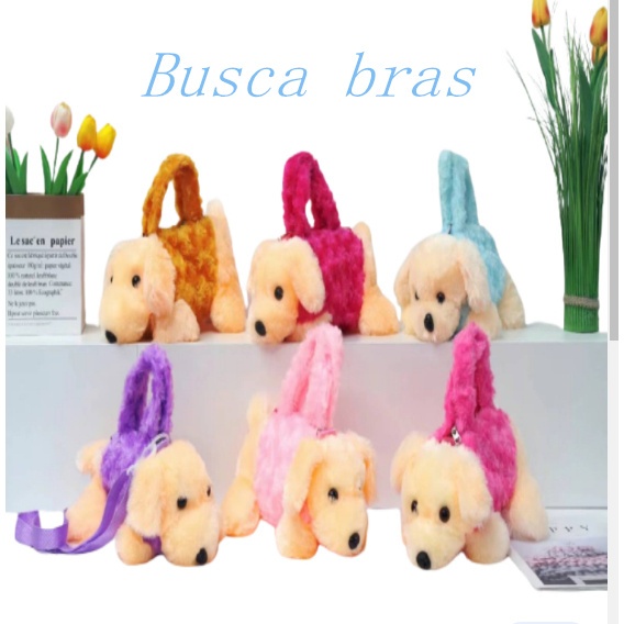 Bolsa Bonito Cachorro Sorridente Ursinho De Pelúcia De Ombro Chanfrado animal Presente