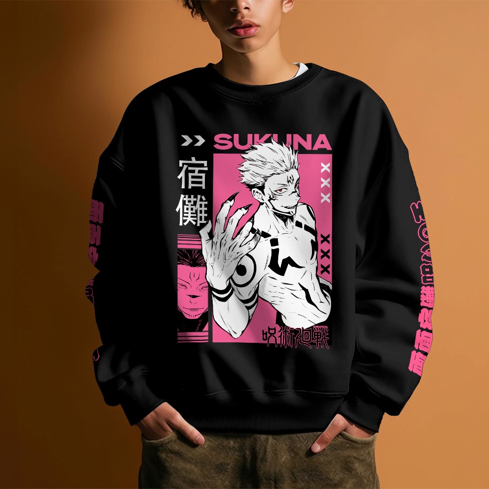 Blusa Moletom Sukuna Jujutsu Kaisen Personagem Japonês Sem Capuz REF ...