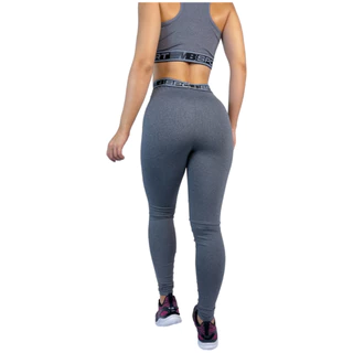 Kit 2 Legging Feminina Modeladora Com Elástico Exposto Academia Atividade Física Corrida Calça Premium
