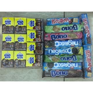 Biscoito KIT C/10 Unidades Bono/Negresco/Passatempo/Trakinas (sortidos)+3 ACHOCOLATADO