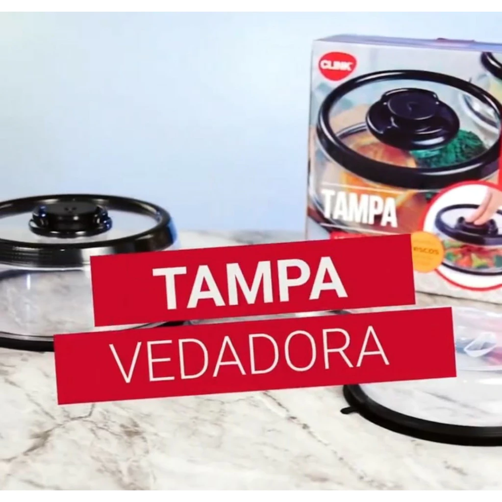 TAMPA VEDADORA Á VÁCUO PROTETORA PEQUENA19 CM CONSERVA ALIMENTOS+ FRESCOS FRUTAS SALADAS CLINK3370